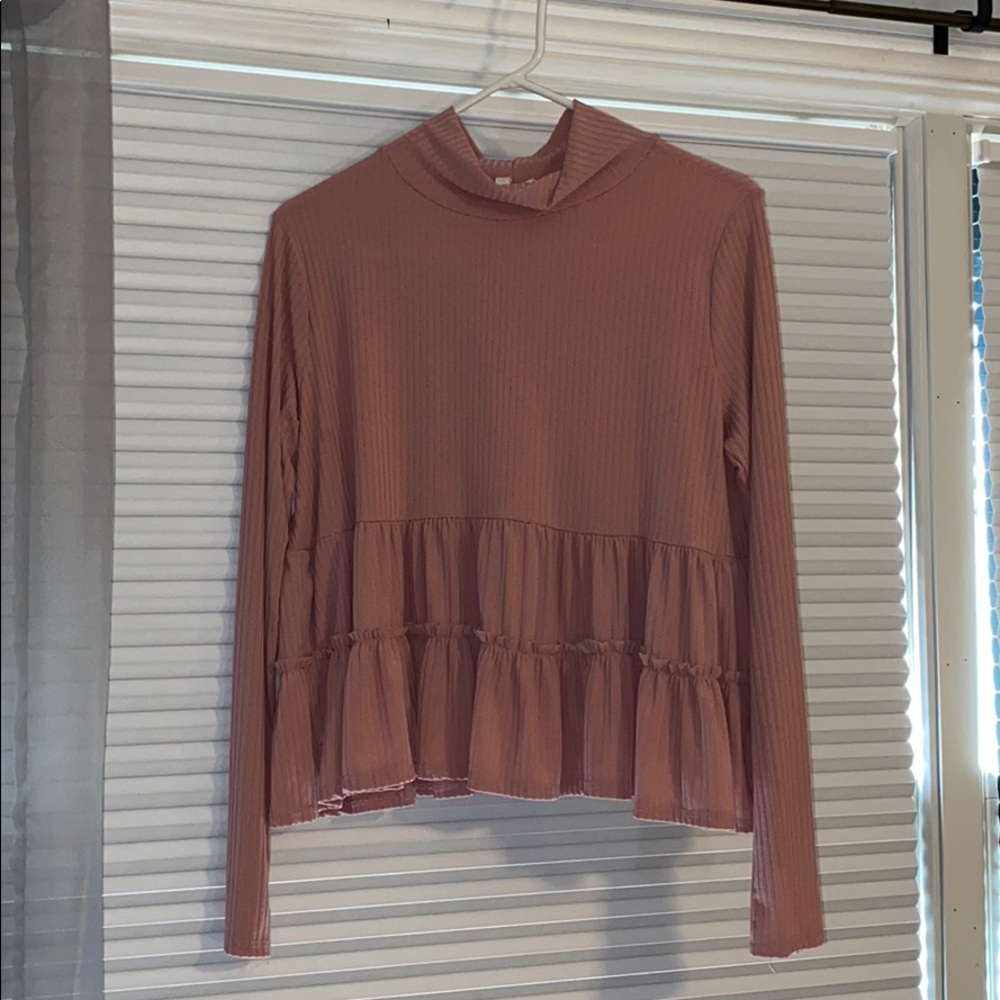 Pink turtle neck top